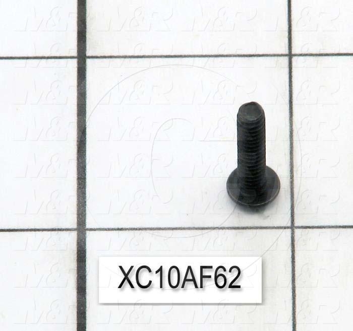 Machine Screws, Button Head, Steel, Thread Size 6-32, Screw Length 5/8", Full Thread Length, Right Hand, Black Oxide