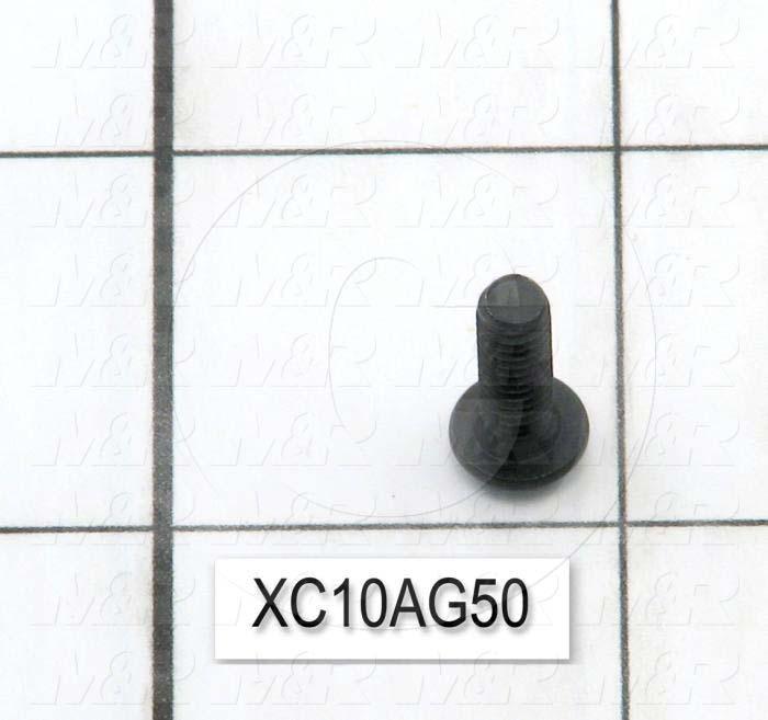 Machine Screws, Button Head, Steel, Thread Size 8-32, Screw Length 0.50", 0.50" Thread Length, Right Hand, Black Oxide