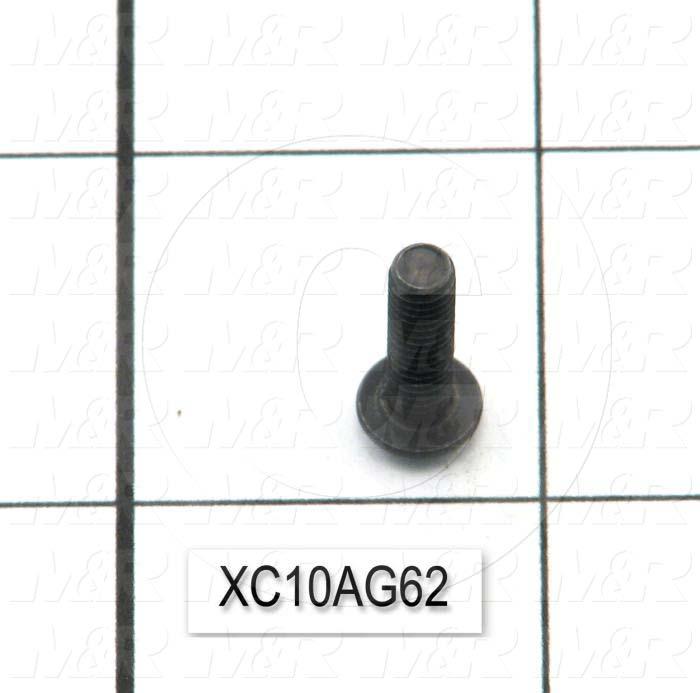 Machine Screws, Button Head, Steel, Thread Size 8-32, Screw Length 0.63", 0.625" Thread Length, Right Hand, Black Oxide