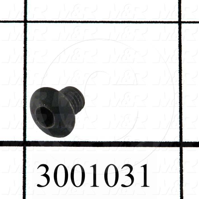 Machine Screws, Button Head, Steel, Thread Size 8-32, Screw Length 3/8", Full Thread Length, Right Hand, Black Electro Polyseal