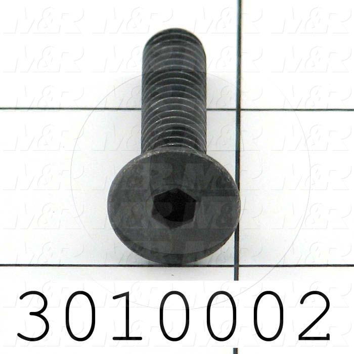 Machine Screws, Flat Head, Steel, Thread Size 1/4"-20, Screw Length 1 1/4 in., Full Thread Length, Right Hand, Black Oxide