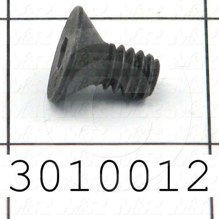 Machine Screws, Flat Head, Steel, Thread Size 1/4"-20, Screw Length 1/2 in., Full Thread Length, Right Hand, Black Oxide