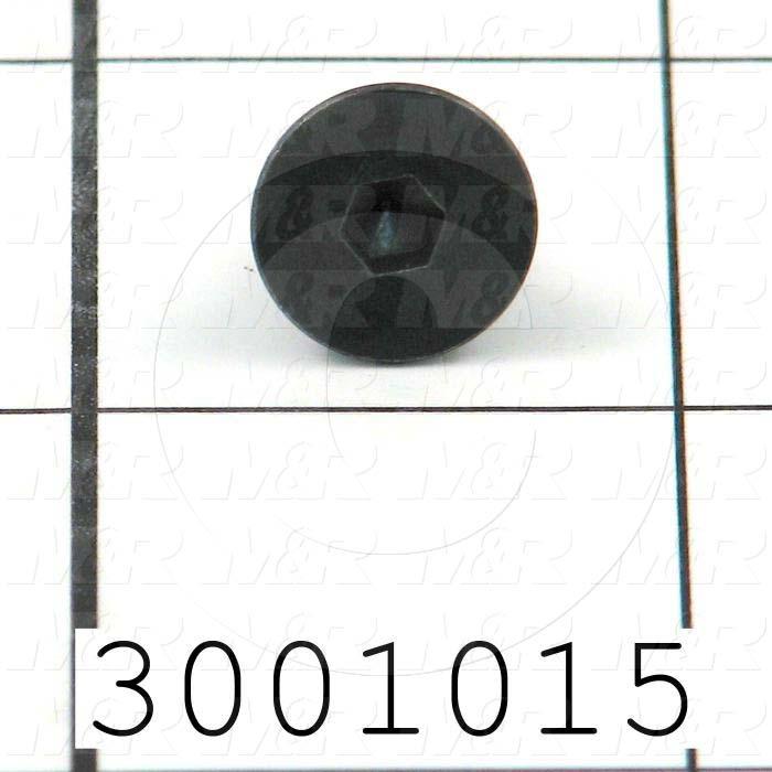 Machine Screws, Flat Head, Steel, Thread Size 1/4"-20, Screw Length 3/8", Full Thread Length, Right Hand, Black Oxide