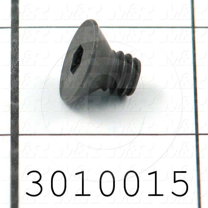 Machine Screws, Flat Head, Steel, Thread Size 1/4"-20, Screw Length 3/8", Full Thread Length, Right Hand, Black Oxide