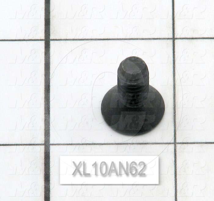 Machine Screws, Flat Head, Steel, Thread Size 1/4"-20, Screw Length 5/8", Full Thread Length, Right Hand, Black Oxide