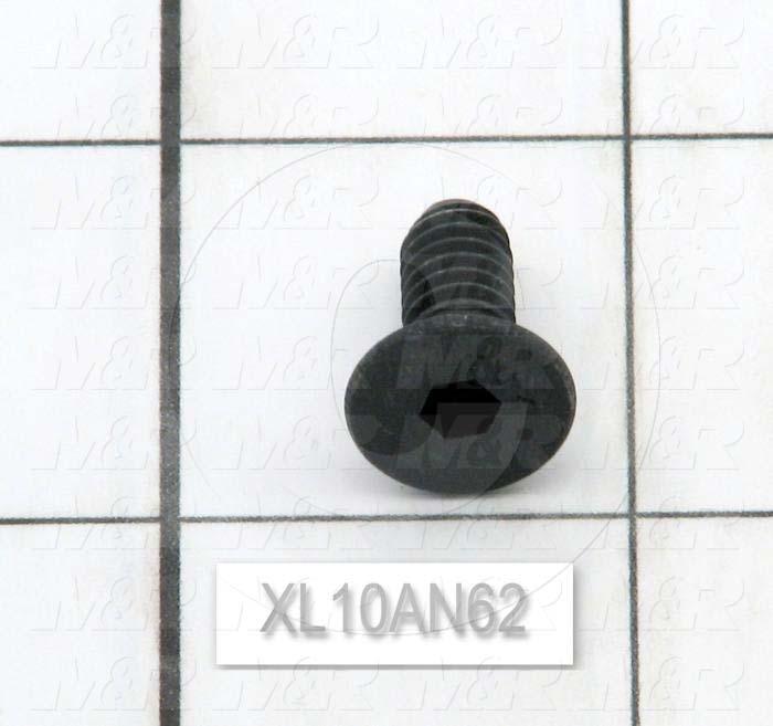 Machine Screws, Flat Head, Steel, Thread Size 1/4"-20, Screw Length 5/8", Full Thread Length, Right Hand, Black Oxide