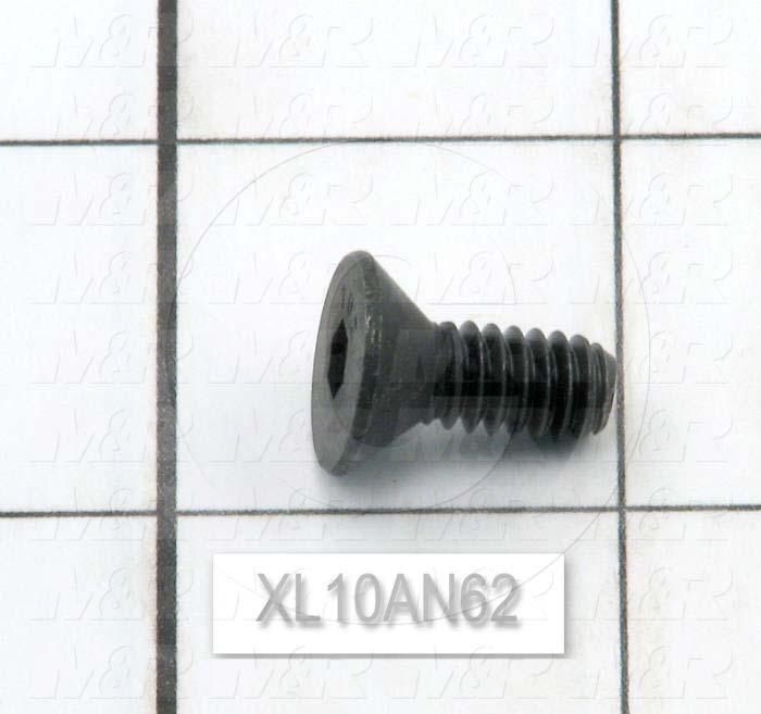 Machine Screws, Flat Head, Steel, Thread Size 1/4"-20, Screw Length 5/8", Full Thread Length, Right Hand, Black Oxide