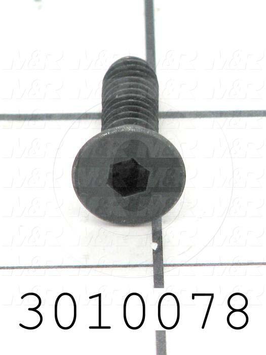 Machine Screws, Flat Head, Steel, Thread Size 1/4"-20, Screw Length 7/8 in., Full Thread Length, Right Hand, Black Oxide