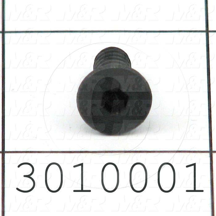 Machine Screws, Flat Head, Steel, Thread Size 10-24, Screw Length 1/2 in., Full Thread Length, Right Hand, Black Oxide