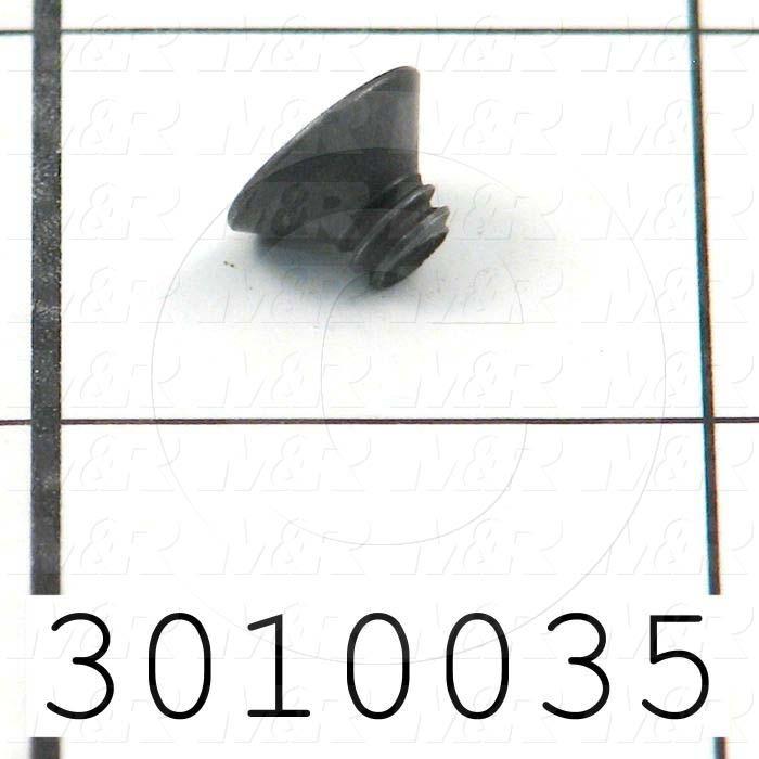 Machine Screws, Flat Head, Steel, Thread Size 10-24, Screw Length 1/4 in., Full Thread Length, Right Hand, Black Oxide