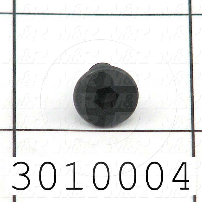 Machine Screws, Flat Head, Steel, Thread Size 10-24, Screw Length 3/8", Full Thread Length, Right Hand, Black Oxide