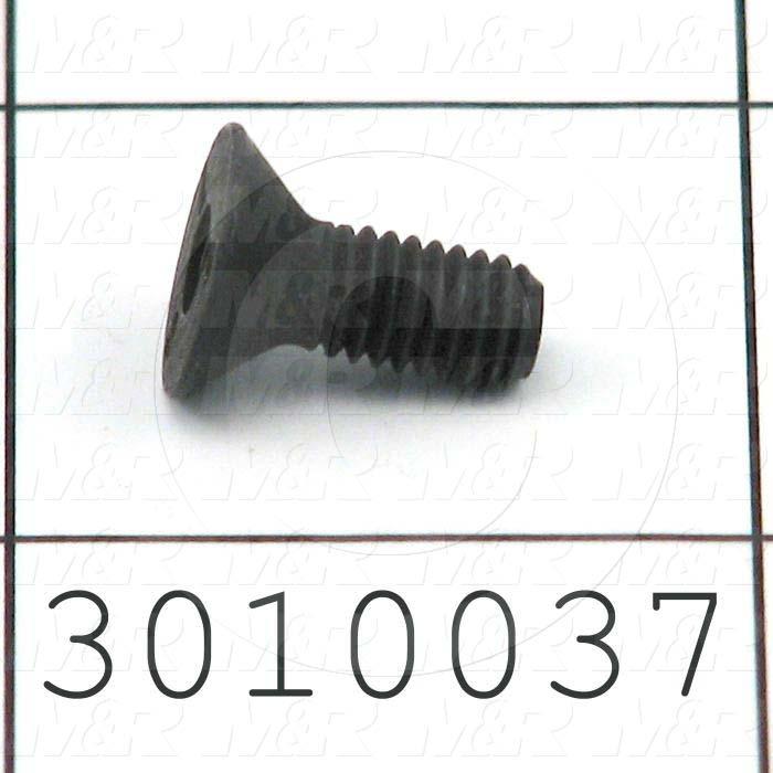 Machine Screws, Flat Head, Steel, Thread Size 10-32, Screw Length 1/2 in., Full Thread Length, Right Hand, Black Oxide