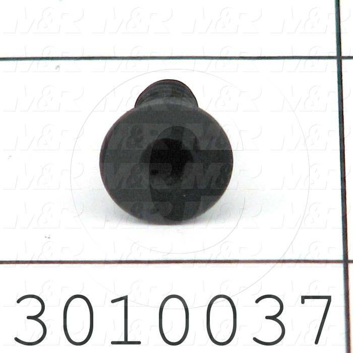 Machine Screws, Flat Head, Steel, Thread Size 10-32, Screw Length 1/2 in., Full Thread Length, Right Hand, Black Oxide