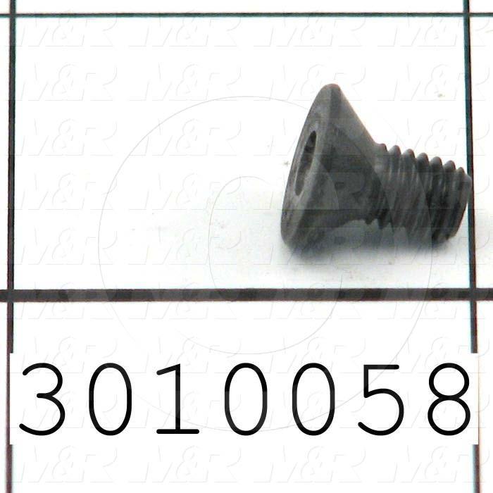 Machine Screws, Flat Head, Steel, Thread Size 10-32, Screw Length 3/8", Full Thread Length, Right Hand, Black Oxide