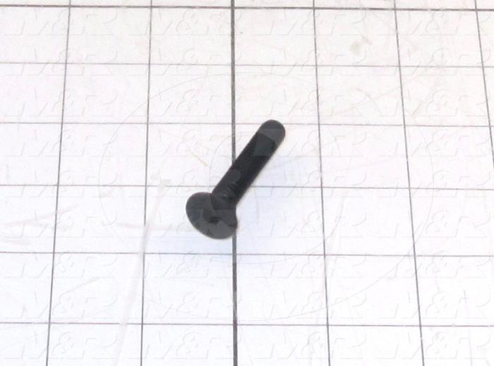 Machine Screws, Flat Head, Steel, Thread Size 5/16-18, Screw Length 1 3/4", Full Thread Length, Right Hand, Black Oxide