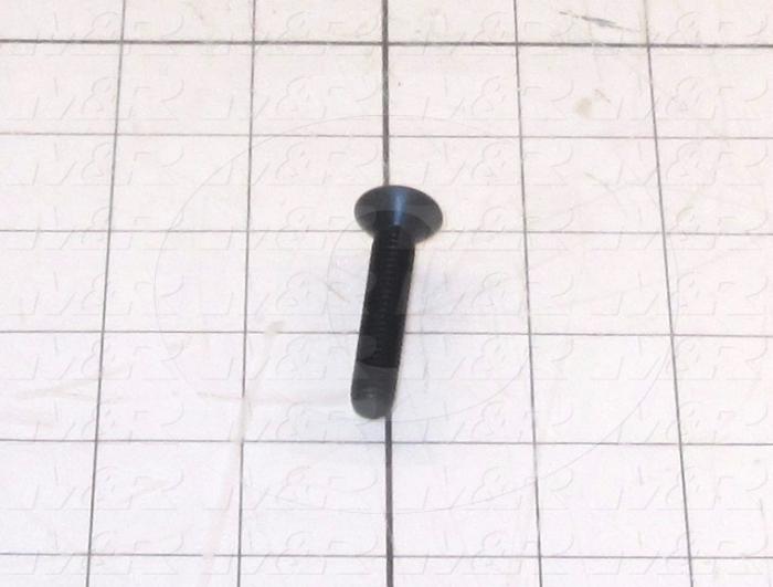 Machine Screws, Flat Head, Steel, Thread Size 5/16-18, Screw Length 1 3/4", Full Thread Length, Right Hand, Black Oxide