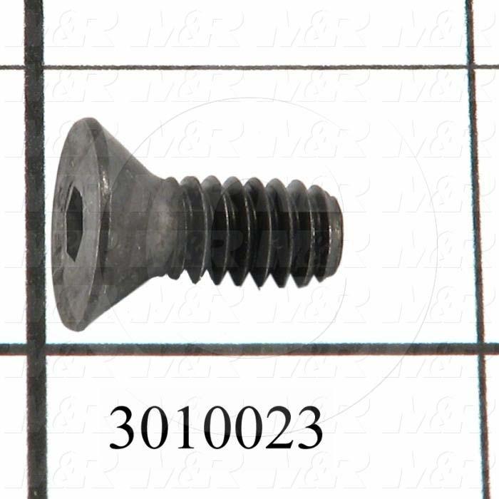 Machine Screws, Flat Head, Steel, Thread Size 8-32, Screw Length 1/2 in., Full Thread Length, Right Hand, Black Oxide