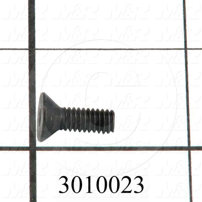 Machine Screws, Flat Head, Steel, Thread Size 8-32, Screw Length 1/2 in., Full Thread Length, Right Hand, Black Oxide