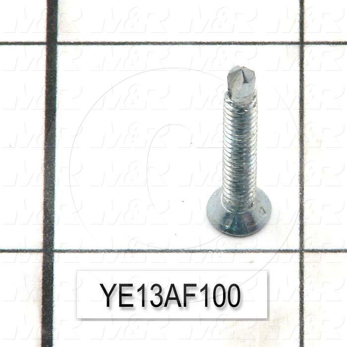 Machine Screws, Flat Phillips Head, Steel, Thread Size 6-32, Screw Length 1", Full Thread Length, Right Hand, Zinc