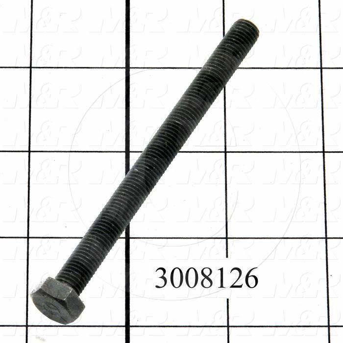 Machine Screws, Hex Head, Steel, Grade Class 5, Thread Size 5/16-24, Screw Length 3 3/4", Full Thread Length, Right Hand, Plain
