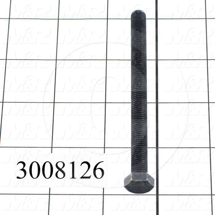 Machine Screws, Hex Head, Steel, Grade Class 5, Thread Size 5/16-24, Screw Length 3 3/4", Full Thread Length, Right Hand, Plain