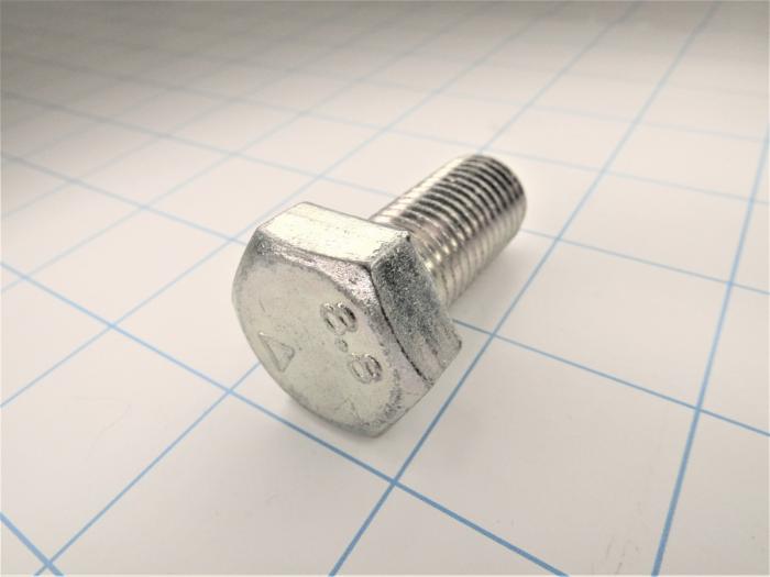 Machine Screws, Hex Head, Steel, Grade Class 8.8, Thread Size M16 X 2, Screw Length 35 mm, Full Thread Length, Right Hand, Zinc Plated