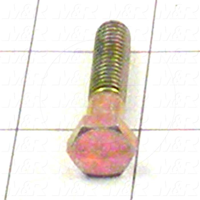 Machine Screws, Hex Head, Steel, Grade Class 8, Thread Size 5/16-18, Screw Length 1 1/2 in., Full Thread Length, Right Hand, Zinc Plated