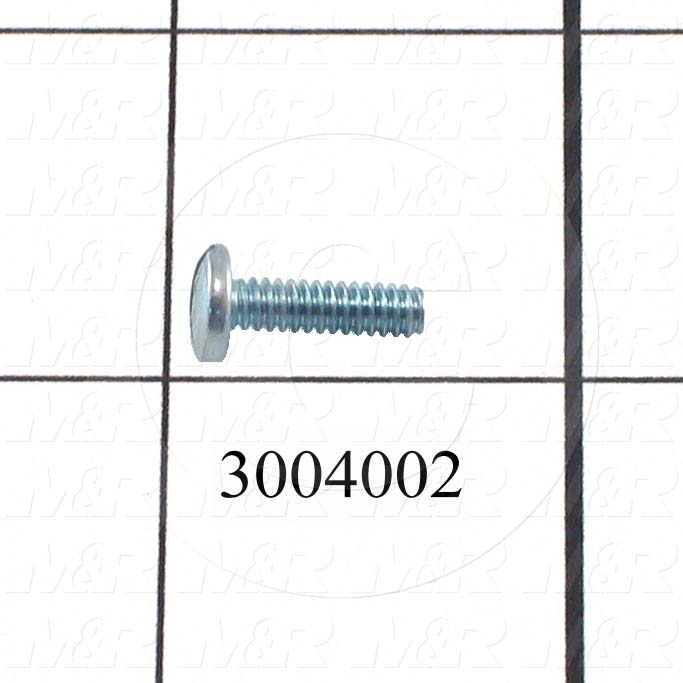 Machine Screws, Pan Phillips Head, Steel, Thread Size 6-32, Screw Length 1/2 in., Right Hand, Zinc