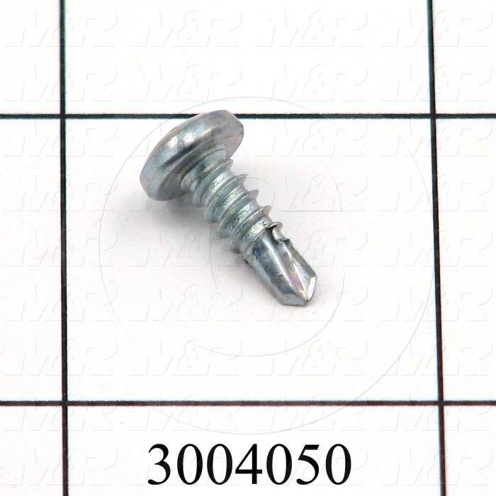 Machine Screws, Pan Phillips Head, Steel, Thread Size 8-18, Screw Length 1/2 in., Right Hand, Zinc
