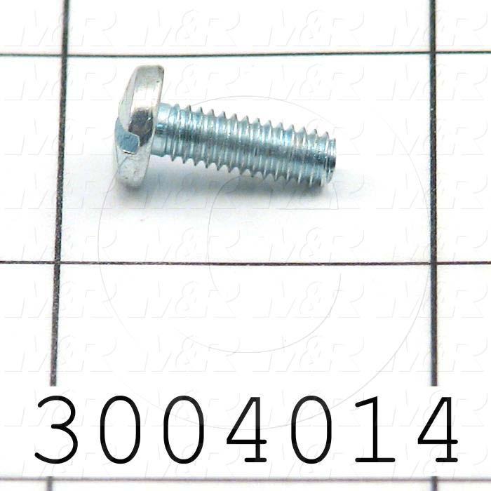 Machine Screws, Pan Phillips Head, Steel, Thread Size 8-32, Screw Length 1/2 in., Right Hand, Zinc