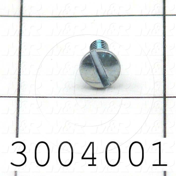 Machine Screws, Pan Phillips/Slotted Head, Steel, Thread Size 6-32, Screw Length 3/8", Right Hand, Zinc