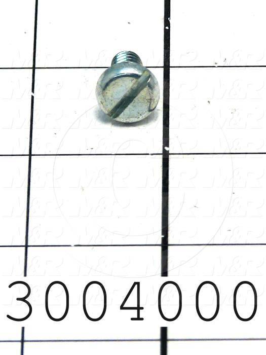 Machine Screws, Pan Slotted Head, Steel, Thread Size 1/4"-20, Screw Length 1/2 in., Right Hand, Zinc