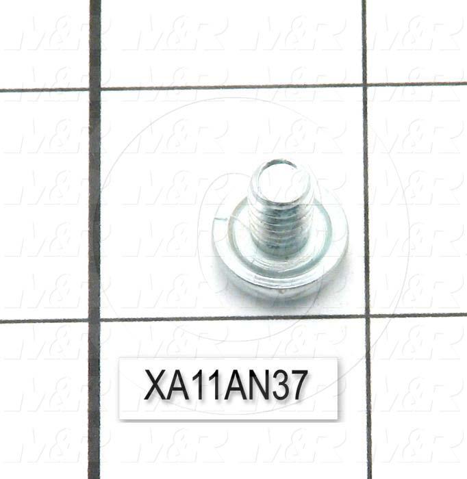 Machine Screws, Pan Slotted Head, Steel, Thread Size 1/4"-20, Screw Length 3/8", Full Thread Length, Right Hand, Zinc