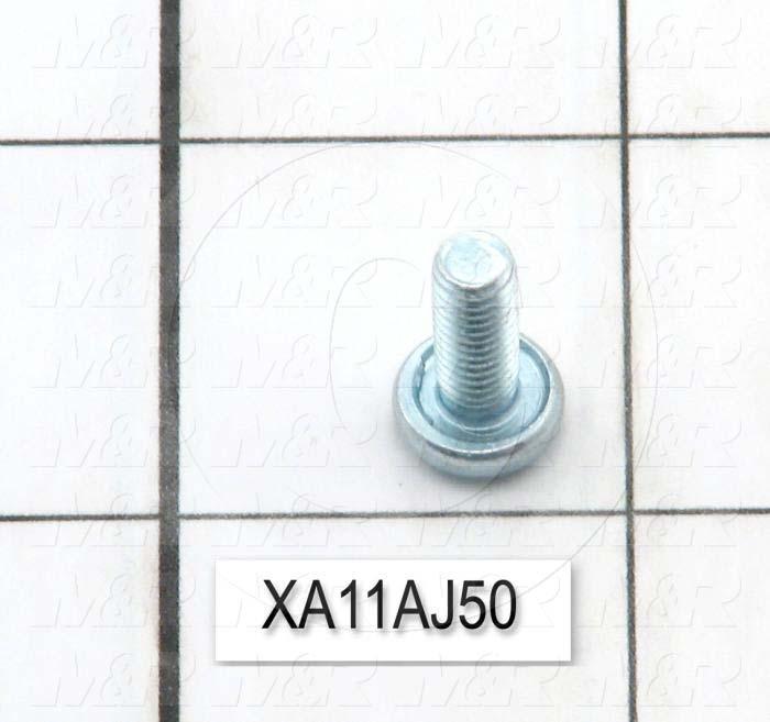 Machine Screws, Pan Slotted Head, Steel, Thread Size 10-32, Screw Length 1/2 in., Full Thread Length, Right Hand, Zinc
