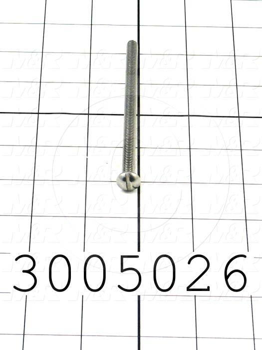 Machine Screws, Round Head, Steel, Thread Size 1/4"-20, Screw Length 4 1/2", Right Hand, Zinc