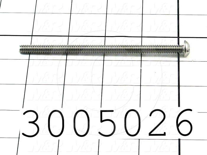 Machine Screws, Round Head, Steel, Thread Size 1/4"-20, Screw Length 4 1/2", Right Hand, Zinc