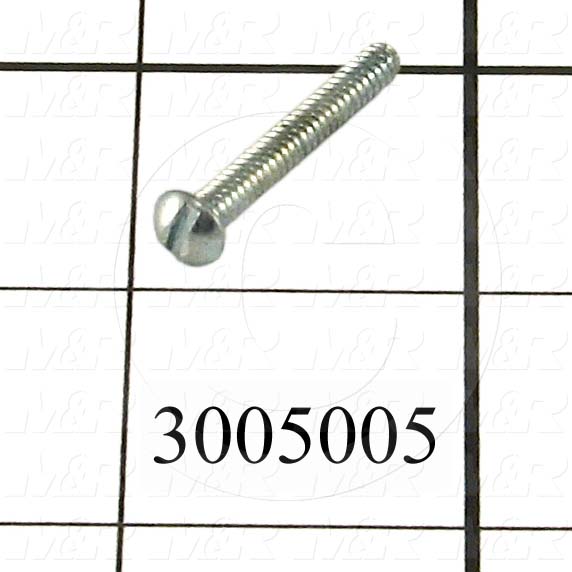 Machine Screws, Round Head, Steel, Thread Size 6-32, Screw Length 1", Full Thread Length, Right Hand, Zinc