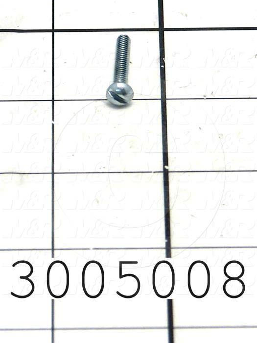 Machine Screws, Round Head, Steel, Thread Size 6-32, Screw Length 7/8 in., Right Hand, Zinc