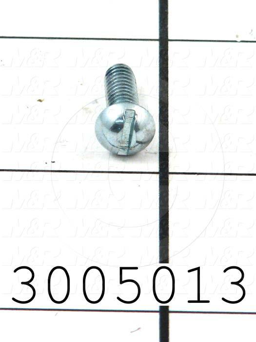 Machine Screws, Round Head, Steel, Thread Size 8-32, Screw Length 1/2 in., Full Thread Length, Right Hand, Zinc