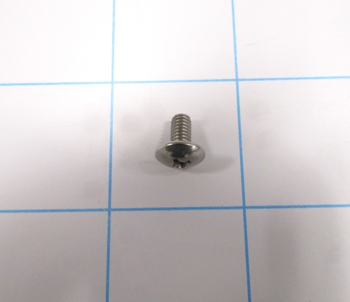 Machine Screws, Round Phillips Head, Stainless Steel, Grade Class 6G, Thread Size M4 X 0.7, Screw Length 8 mm, Full Thread Length, Right Hand, Passivated