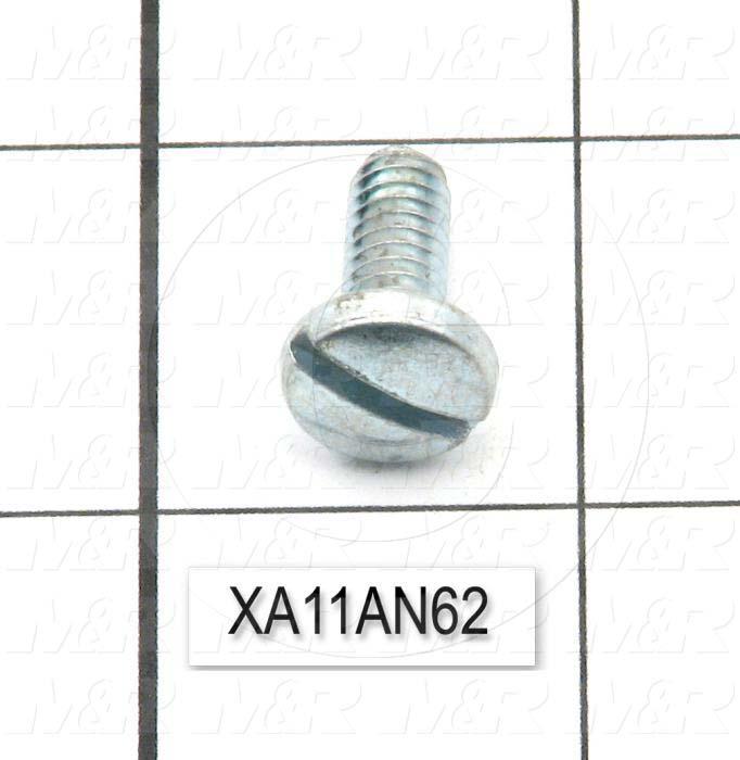 Machine Screws, Slotted Head, Steel, Thread Size 1/4"-20, Screw Length 5/8", Full Thread Length, Right Hand, Zinc