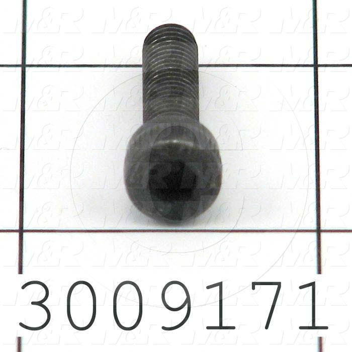 Machine Screws, Socket Head, Steel, Grade Class 12.9, Thread Size M5, Screw Length 20mm, Full Thread Length, Right Hand, Black Oxide