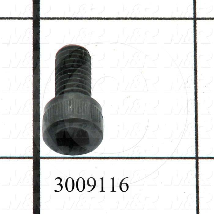 Machine Screws, Socket Head, Steel, Grade Class 12.9, Thread Size M6, Screw Length 12mm, Full Thread Length, Right Hand, Black Oxide