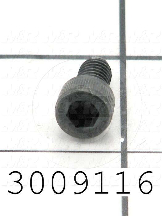 Machine Screws, Socket Head, Steel, Grade Class 12.9, Thread Size M6, Screw Length 12mm, Full Thread Length, Right Hand, Black Oxide