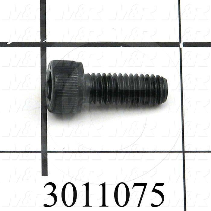 Machine Screws, Socket Head, Steel, Grade Class 12.9, Thread Size M6, Screw Length 16mm, Full Thread Length, Right Hand, Black Oxide