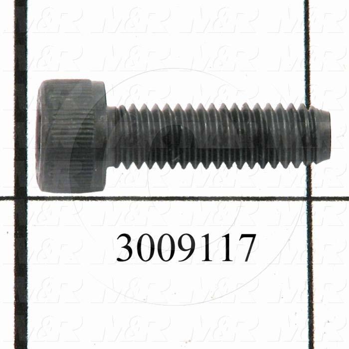 Machine Screws, Socket Head, Steel, Grade Class 12.9, Thread Size M6, Screw Length 20mm, Full Thread Length, Right Hand, Black Oxide