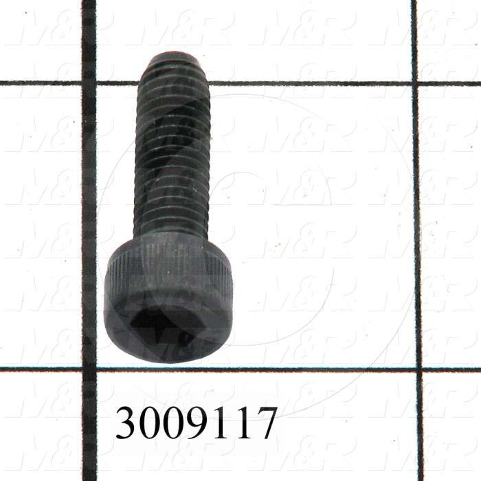 Machine Screws, Socket Head, Steel, Grade Class 12.9, Thread Size M6, Screw Length 20mm, Full Thread Length, Right Hand, Black Oxide