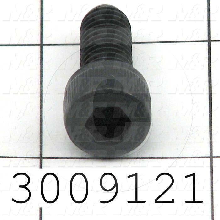 Machine Screws, Socket Head, Steel, Grade Class 12.9, Thread Size M8, Screw Length 20mm, Full Thread Length, Right Hand, Black Oxide