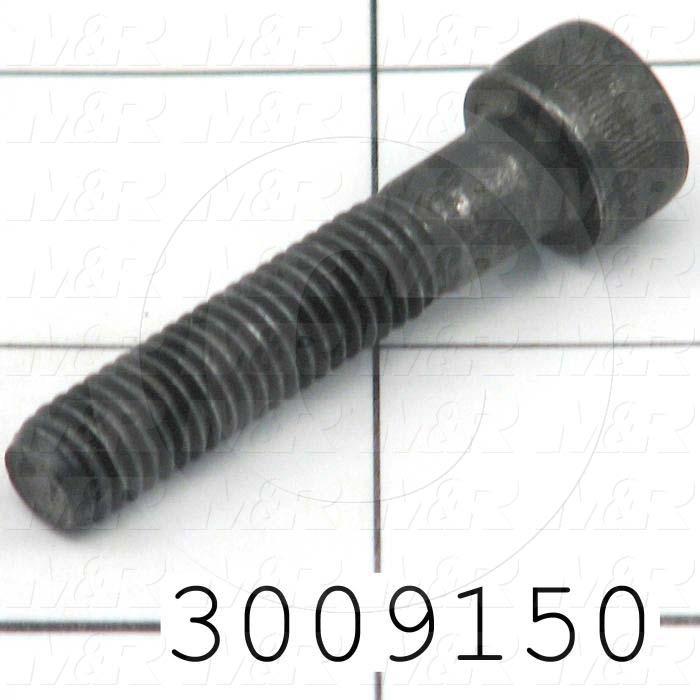 Machine Screws, Socket Head, Steel, Grade Class 12.9, Thread Size M8, Screw Length 40 mm, Partial Thread Length, Right Hand, Black Oxide