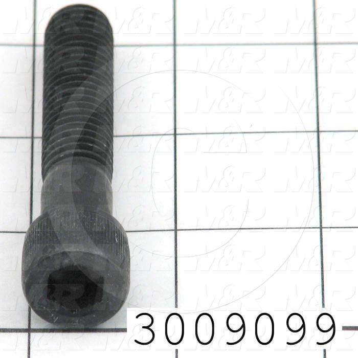 Machine Screws, Socket Head, Steel, Thread Size 1/2-13, Screw Length 2 1/2", Partial Thread Length, Right Hand, Black Oxide